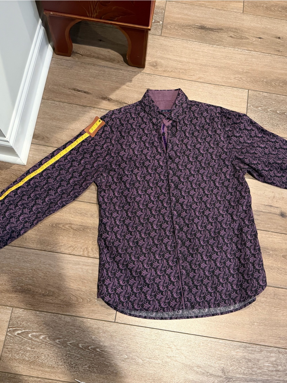 Men's Green Paisley Button-Up Shirt